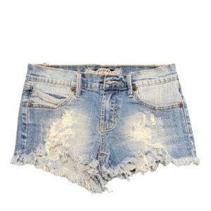 So Nikki | Distressed Denim Shorts